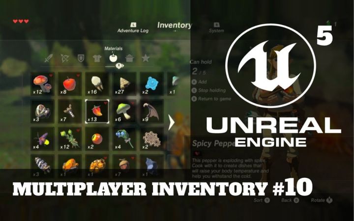 UE5多人游戏库存组件第10集-项目菜单功能截图