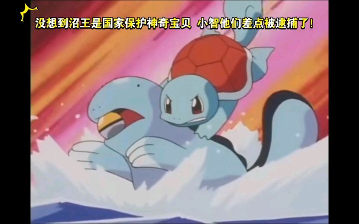 精灵宝可梦 没想到沼王是国家保护神奇宝贝 小智他们差点被逮捕了 还好大木博士来捞人截图