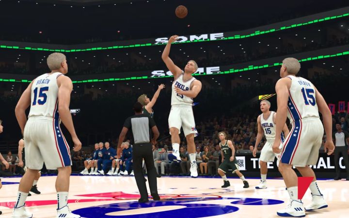 豆丁暴扣三米巨人 NBA2K的自建球员能有多离谱?截图