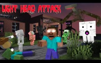 MC怪物学院动画丨灯头攻击挑战赛丨我的世界动画