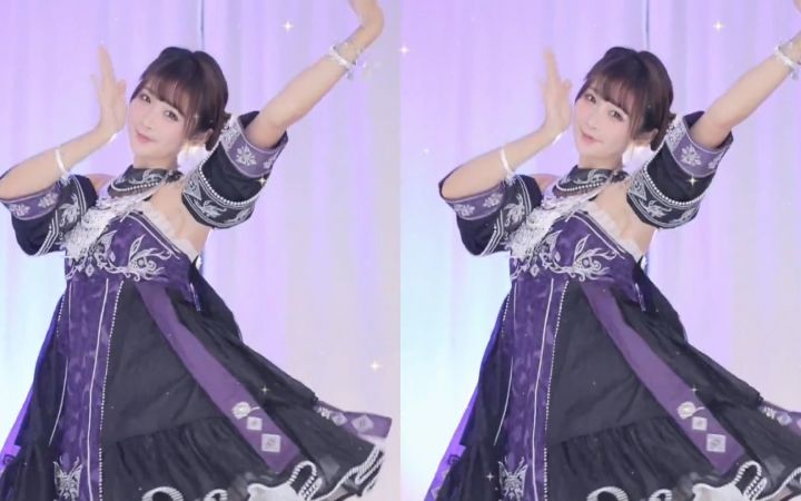 【鱼子酱】《桃花笑》苗族少女套装 直播跳舞录屏截图
