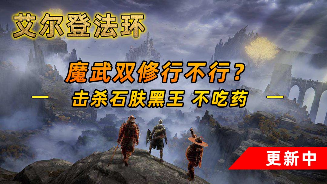 艾尔登法环：魔武双修行不行？击杀石肤黑王 不吃药！#攻略大师#截图