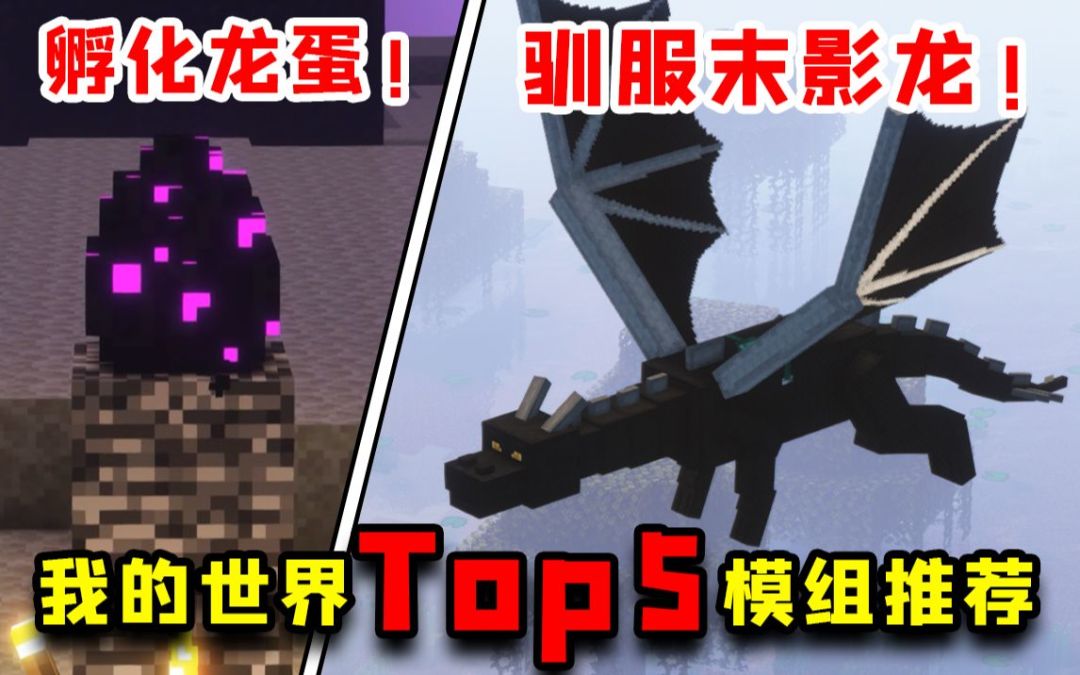 我的世界Top5：可孵化的龙蛋、SAO血条和末影黑猪！截图