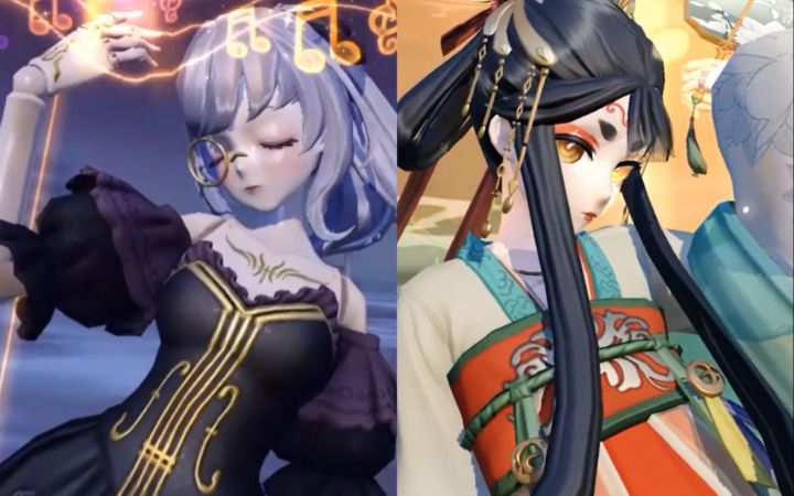 【决战!平安京】美女你谁?傀儡师灯影戏梦系列皮肤「闲影春衫」vs「弦梦夜曲」截图