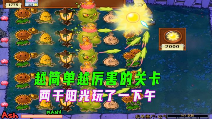 植物大战僵尸:粉丝投稿,阵容灰常合理,两千阳光我玩了一下午截图