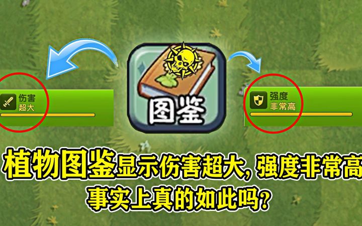 图鉴上显示伤害超大强度，非常高的植物，事实上真的合理吗？截图