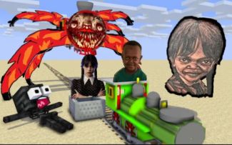 MC怪物学院动画丨Boss Choo choo Charles Attack vs Wednesday And Grand M funny我的世界动画