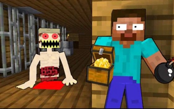 怪物学院1344集丨PIRTE ZOMBIE HORROR FUNNY CHALLENGE-我的世界动画截图