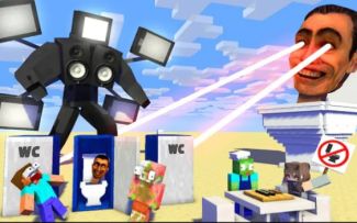 MC怪物学院动画丨马桶人卫生间，监控人，电视人boss挑战赛丨我的世界动画