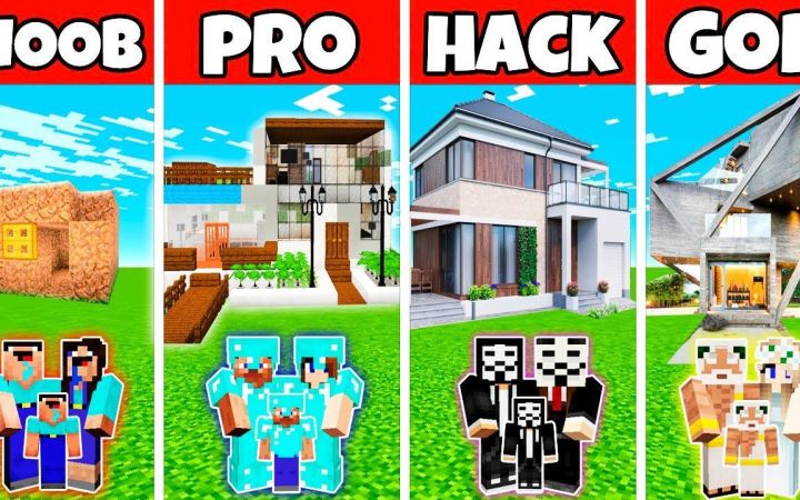 【搬运】Minecraft:美妙轻松的现代房屋建造挑战赛--新手VS专家VS黑客VS上帝 by Noobas - Minecraft截图