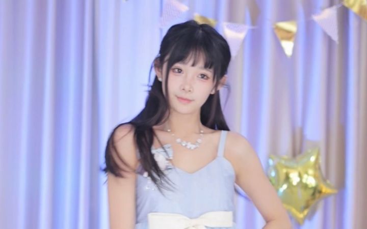 【鱼子酱】《María》蓝色公主裙套装 直播跳舞录屏截图