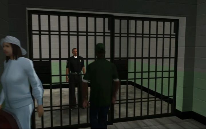 在GTA:SA中,如果你去监狱探望斯威特会发生什么?(mod,油管转载)截图