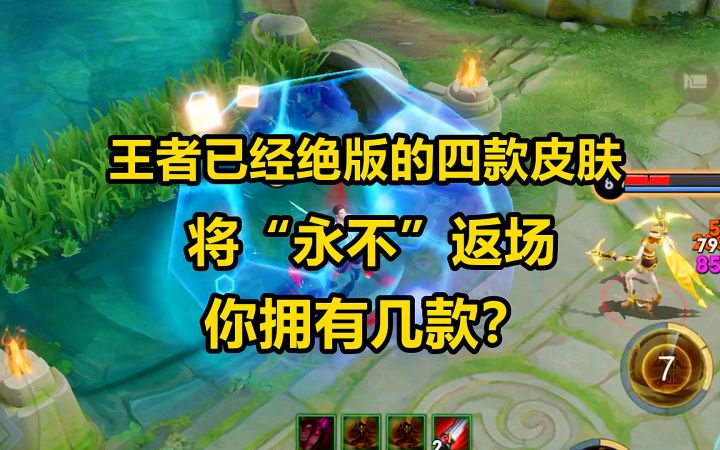 王者已经绝版的四款皮肤，将“永不”返场，你拥有几款？截图