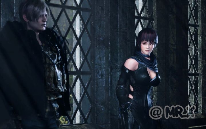 《生化危机4重制版》X《死或生》MOD 里昂:小姐姐你哪位 阿什莉人呢?截图