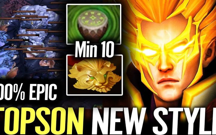 Topson中单卡尔，10分钟韧鼓+勇气勋章的效果？【DOTA2】截图