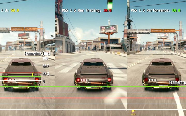 《赛博朋克2077》PS5版 1.3版本 VS 1.5版本（次世代版）对比截图