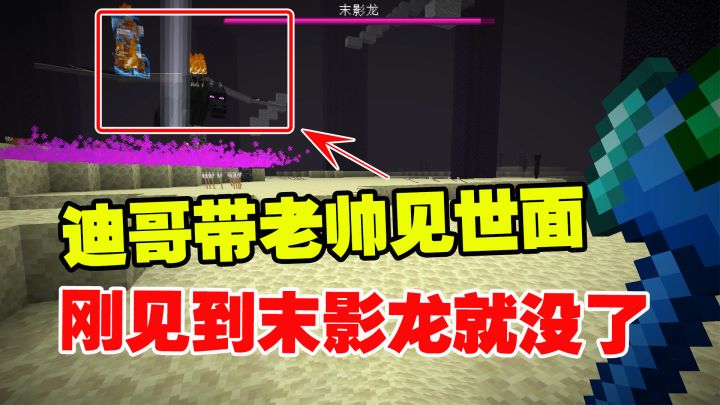 我的世界匠魂31:迪哥带老帅见世面,涨知识!刚见到末影龙就没了截图