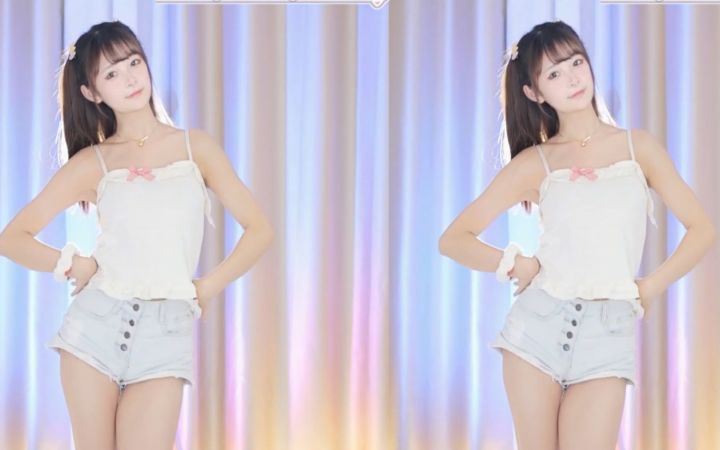 【鱼子酱】《夏日晴海》白色常服套装 直播跳舞录屏截图