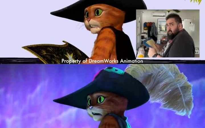 外国小伙神还原《穿靴子的猫2》截图
