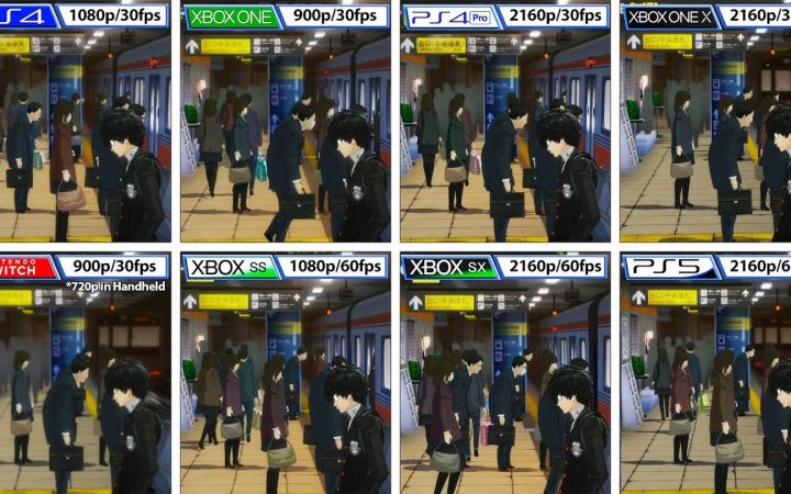 【4K】《女神异闻录5:皇家版》主机平台画面对比:XSS仅能1080P运行截图