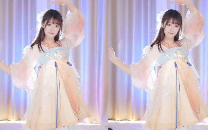 【鱼子酱】《桃源恋歌》国风汉服套装 直播跳舞录屏截图