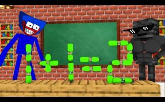 MC怪物学院动画丨HUGGY WUGGY成了老师的挑战丨我的世界动画