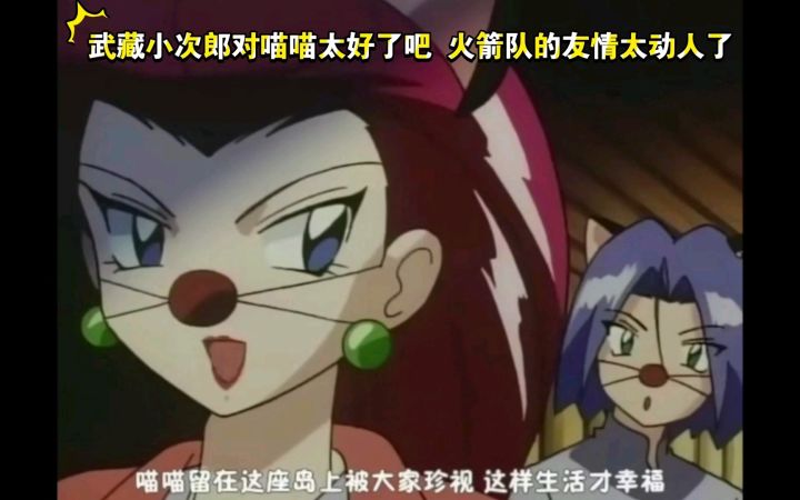 精灵宝可梦 武藏小次郎对喵喵太好了吧 火箭队的友情太动人了截图