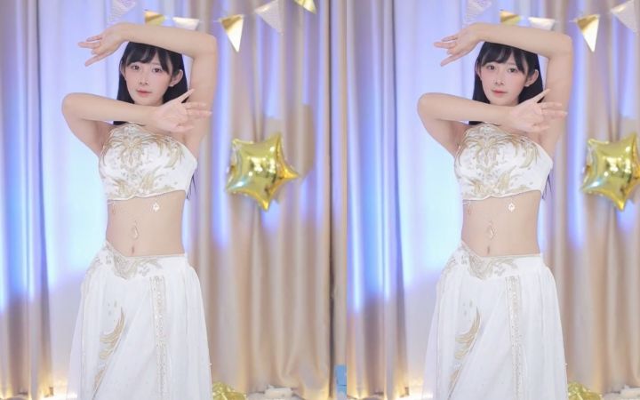 【鱼子酱】《桃源恋歌》常服套装 直播跳舞录屏截图