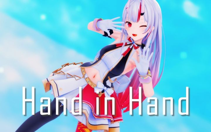 【VtuberMMD】Hand in Hand【百鬼绫目】【搬运】截图