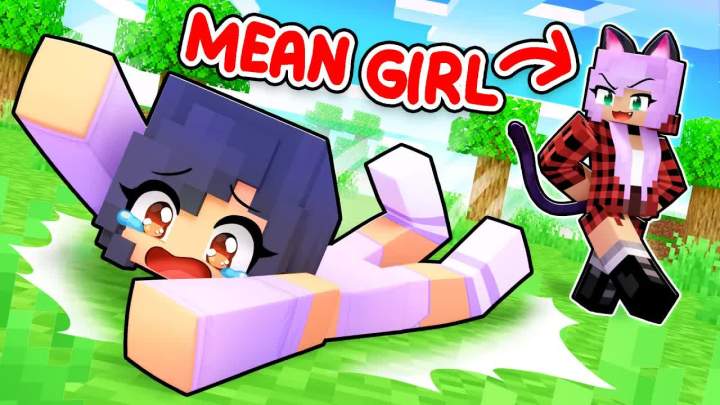 【Aphmau】在我的世界里被刻薄的女孩伤害!截图