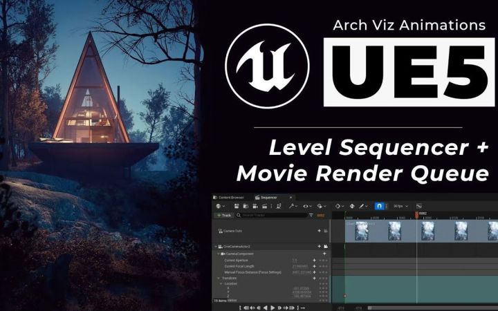 在虚幻引擎5中轻松制作 Archviz 动画 | 关卡序列器 + 电影渲染队列【教程】截图