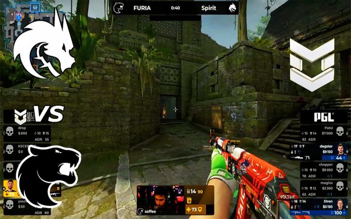 【2022PGL安特卫普Major】Spirit vs FURIA - 四分之一决赛 BO3高光集锦 l CSGO截图