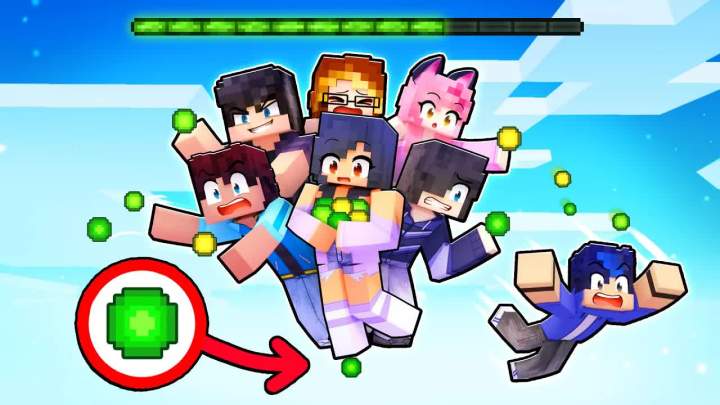【Aphmau】在《我的世界》中只停留在一个XP球体上!截图