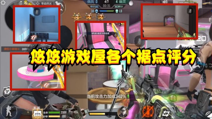 CF手游:终极生化悠悠游戏屋各据点评分,最后一个据点是“0分”截图