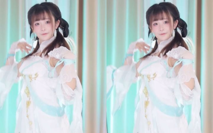 【鱼子酱】《桃花笑》古风汉服套装 直播跳舞录屏截图