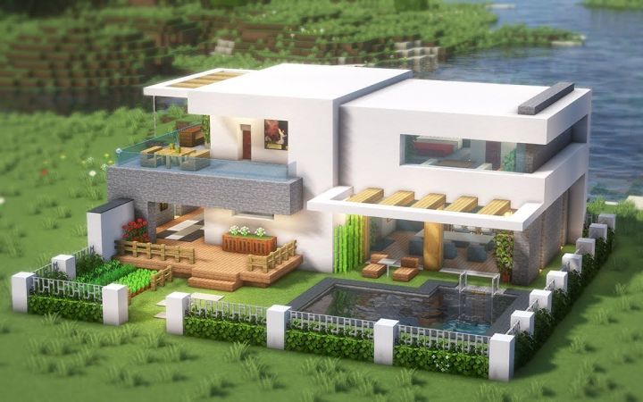 【Minecraft】现代简约风别墅截图