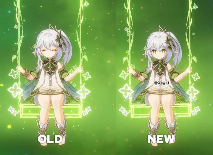 (原神)草神V5测试服最新改动!纳西妲表情没有改动?截图