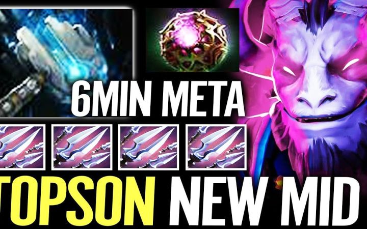 TOPSON中单6分钟陨星锤力丸，打了6-7赢了【DOTA2】截图