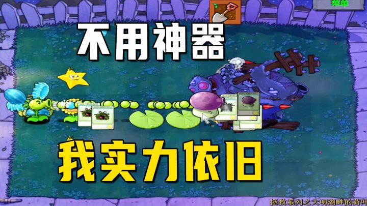 植物大战僵尸：拯救之大明湖畔的荷叶，不用三神器实力依旧截图