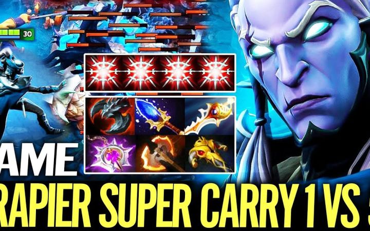 AME萧瑟 6神装+圣剑PA VS 4万7伤害美杜莎【DOTA2】截图