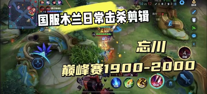 国服花木兰经典击杀剪辑 正常细节 正常操作 巅峰赛1900——2000意识到位经典操作等你来看截图