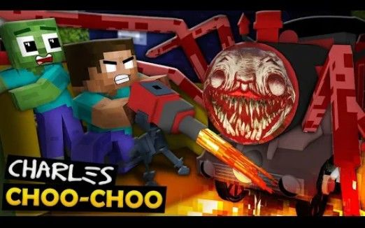 怪物学院第1839集丨choo choo Charles and Thomas The Train Horror Challenge丨我的世界动画截图