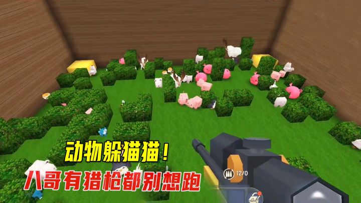 迷你世界：动物躲猫猫！玩家变身各种小动物，我有猎枪都别想跑截图