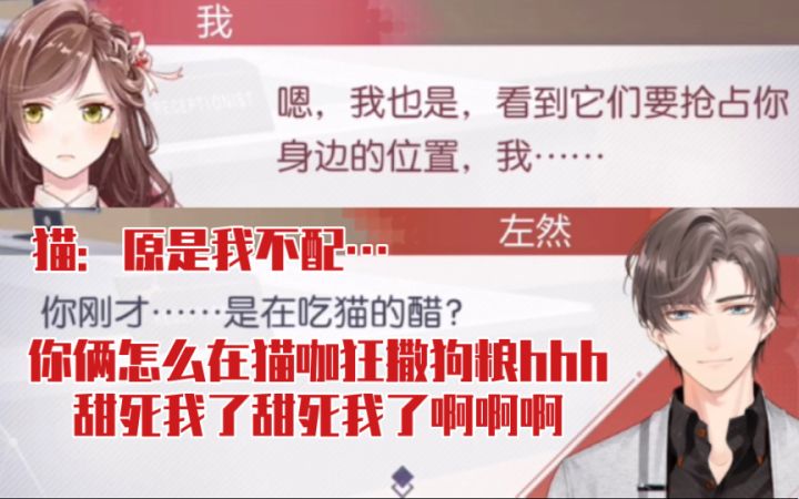 【未定事件簿】女主吃猫的醋和左然在猫咖各种贴贴也太甜了吧!截图