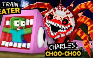 MC怪物学院动画丨Train Eater vs Boss Choo choo Charles Horror Challenge丨我的世界动画