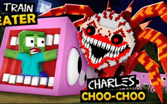 MC怪物学院动画丨Train Eater vs Boss Choo choo Charles Horror Challenge丨我的世界动画截图