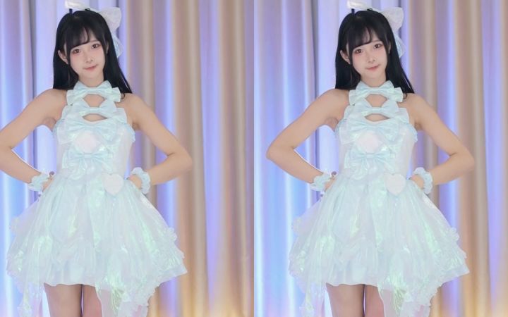 【鱼子酱】《书记舞》蓝色常服套装 直播跳舞录屏截图