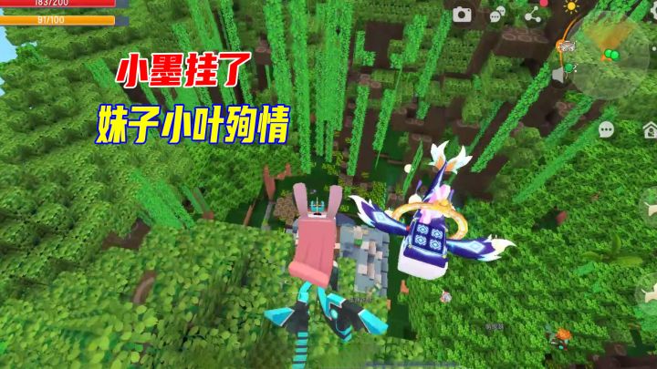 迷你世界极限生存9:墨渊挂掉了,紧接着妹子小叶殉情了,怎么办截图