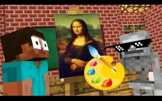 MC怪物学院动画丨有趣的绘画挑战丨我的世界动画截图