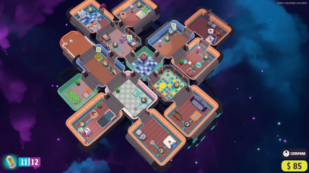 Steam情侣游戏|画风可爱?双人“胡闹太空” 5